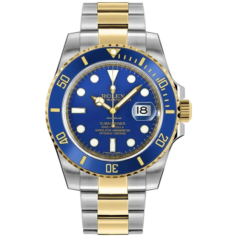 Watches with Rubber Straps for Comfort and DurabilityRolex Submariner (Date) 40mm 116613LB-0005 Blue Dial, Worn 2018