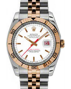 Classic Style Watches for Timeless AppealRolex Datejust 36 Rose Gold/Steel White Index Dial & Turn-O-Graph Thunderbird Bezel Jubilee Bracelet 116261