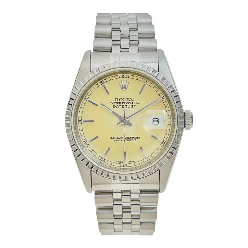 Stainless Steel Dress Watches for BusinessmenRolex Datejust Stainless Steel 36mm Quickset Automatic Men’s Watch 16220