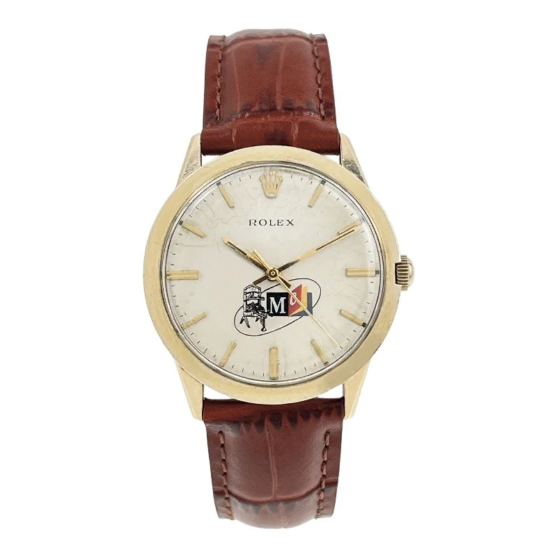 Men’s Watches with Date Display WindowRolex Model 7002 Automatic Movement Men’s 35mm 14K GF MC Printing Logo Dial