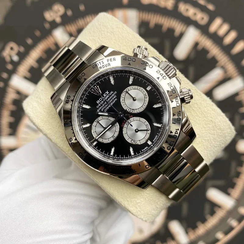 Diamond-Encrusted Luxury Watches for Special OccasionsRolex Daytona 40mm 126509 White Gold Black Dial