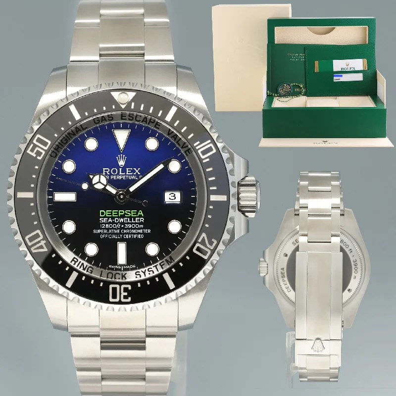 Wristwatches with Second Time Zone Feature2015 PAPERS Rolex Sea-Dweller Deepsea James Cameron Blue 116660 44mm Watch Box