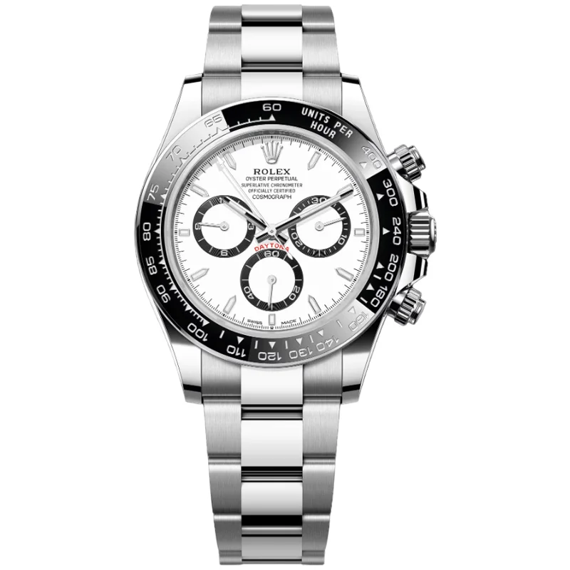 Stainless Steel Bracelet Watches for DurabilityRolex Daytona 40mm 126500LN-0001 White Panda Index Dial, Unworn 2024