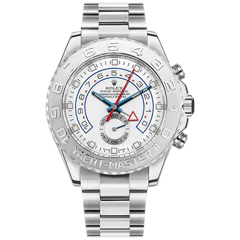 Watches with Rubber Straps for Comfort and DurabilityRolex Yacht Master II 44mm 116689 Platinum Bezel, White Dial, Worn 2012