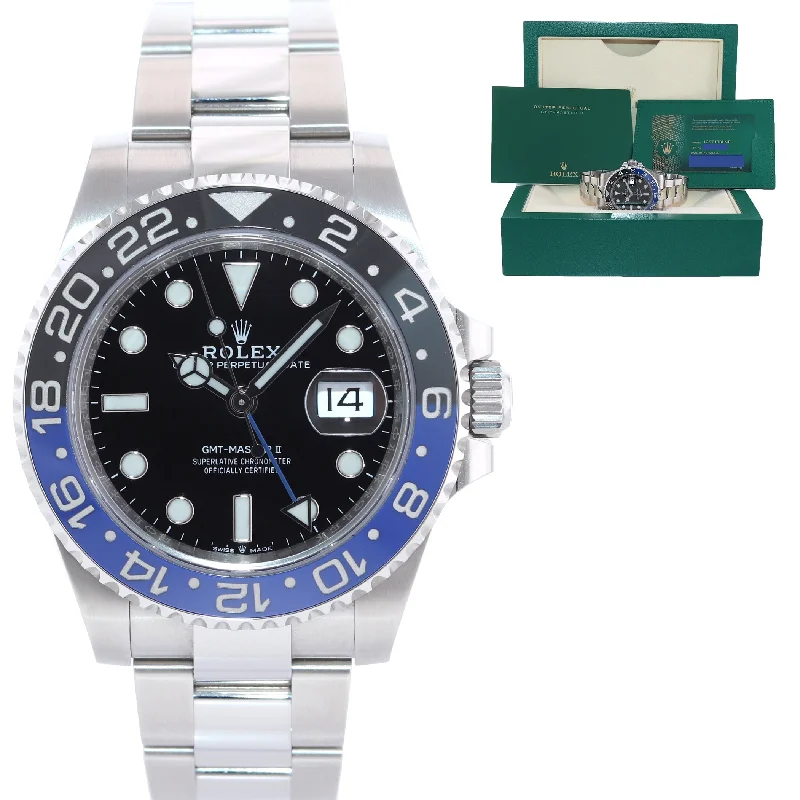 Watches with GMT Function2024 NEW PAPERS Rolex 126710 BLNR GMT Master Batman Black Blue Ceramic Watch