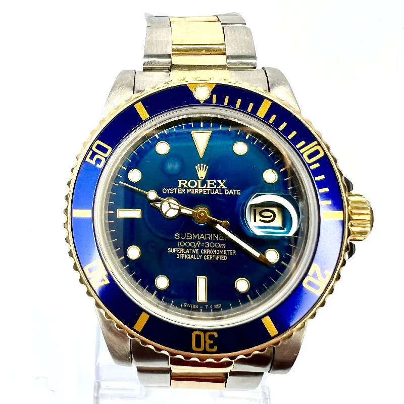 Watches with Braided Straps for a Handmade TouchROLEX DATE SUBMARINER Automatic 40mm 2 Tone Watch Oyster Bracelet