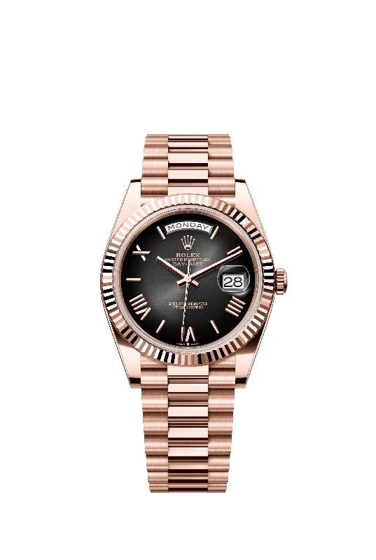 Watches with Dauphine-Style Hands for an Elegant LookRolex Day-Date 40 mm 228235 President Fluted Slate Dial