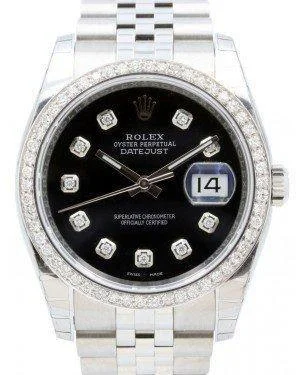 Diamond-Encrusted Luxury Watches for Special OccasionsRolex Datejust 116200 Diamond Black 36mm Stainless Steel Jubilee NEW