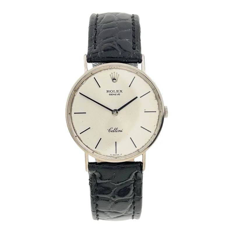 Luxury Quartz Watches with High-End MovementsRolex Cellini 18k White Gold 31mm Silver Dial Manual Wind Men’s Watch 3833