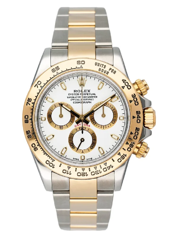 Watches with Dauphine-Style Hands for an Elegant LookRolex Daytona 116503 White Dial Two Tone Mens Watch Box Papers