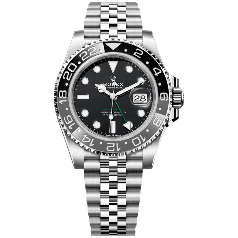 Alloy Cased Watches for Affordable QualityRolex GMT Master II Bruce Wayne 40mm 126710GRNR-0003 Black Dial, Unworn 2024