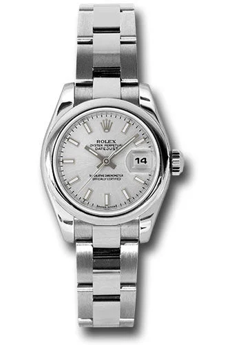 Watches with Two-Tone Cases for a Stylish AppearanceRolex Steel Lady-Datejust 26 Watch - Domed Bezel - Silver Index Dial - Oyster Bracelet - 179160 sso