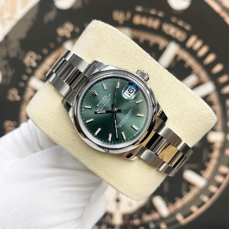 Classic Style Watches for Timeless AppealRolex Datejust Mint Green Dial Domed Bezel 31mm 278240