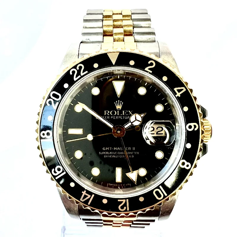 Square Dial Watches with Modern DesignROLEX DATE GMT-MASTER II Automatic 40mm 2 Tone Watch Jubilee Bracelet