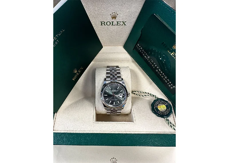 Adjustable Strap Watches for Perfect FitRolex DateJust 36mm 126234 Oystersteel Jubilee Fluted Bezel Green Dial