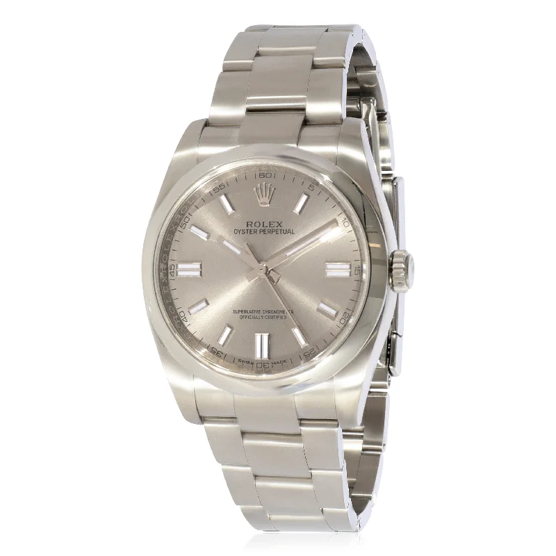 Watches with Baton-Style Hands for a Classic LookRolex Oyster Perpetual 116000 Mens Watch in  Stainless Steel