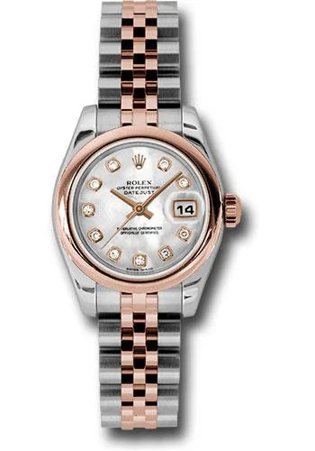 Retro-Inspired Quartz Watches for Retro LoversRolex Steel and Everose Gold Rolesor Lady Datejust 26 Watch - Domed Bezel - Mother-Of-Pearl Diamond Dial - Jubilee Bracelet - 179161 mdj