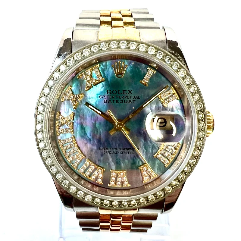 Limited Edition Watches for Exclusive CollectorsROLEX DATEJUST Automatic 36mm 2 Tone Diamond Watch Jubilee Bracelet