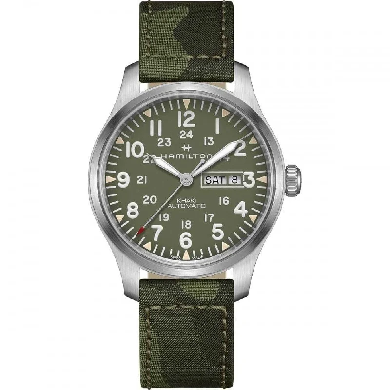 Analog-Digital Hybrid Watches for Dual FunctionalityHamilton Men's H70535061 Khaki  Field Green Textile Watch