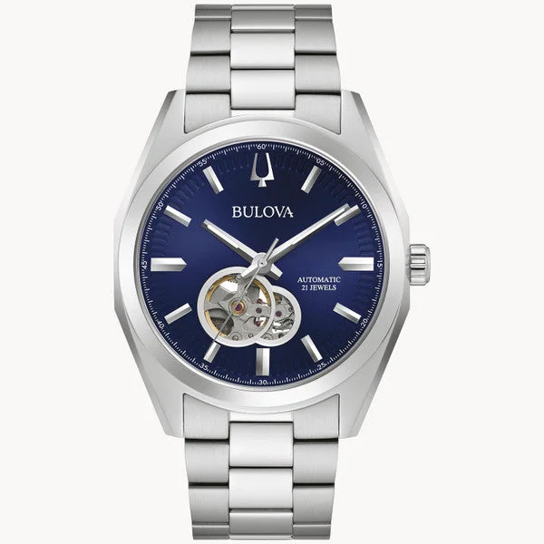 Diamond-Encrusted Luxury Watches for Special OccasionsBulova 96A275 Surveyor Automatic Blue Dial