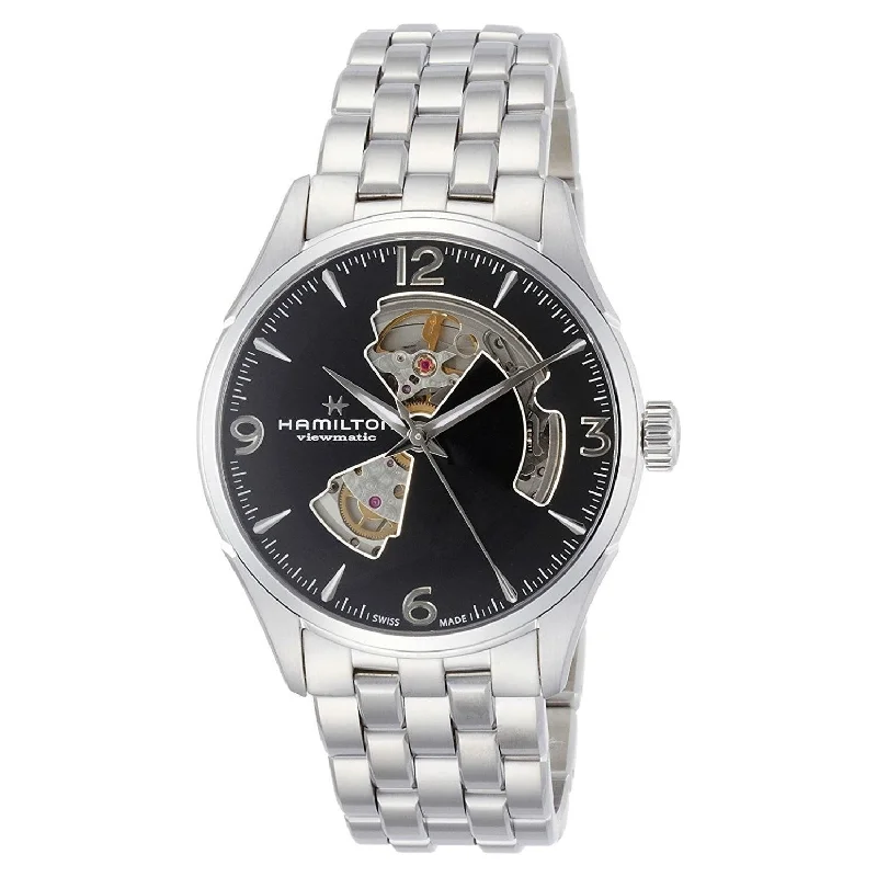 Watches with Rubber Straps for Comfort and DurabilityHamilton Men's H32705131 Jazzmaster Open Heart Stainless Steel Watch