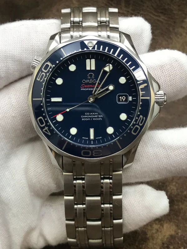 Watches with Sword-Style Hands for a Distinctive LookOmega Seamaster 212.30.41.20.03.001 Blue Dial Automatic  Men's Watch