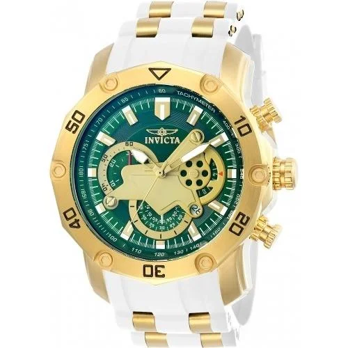 Analog-Digital Hybrid Watches for Dual FunctionalityInvicta Men's 23422 Pro Diver Scuba White and Gold-Tone Inserts Polyurethane and Stainless Steel Watch