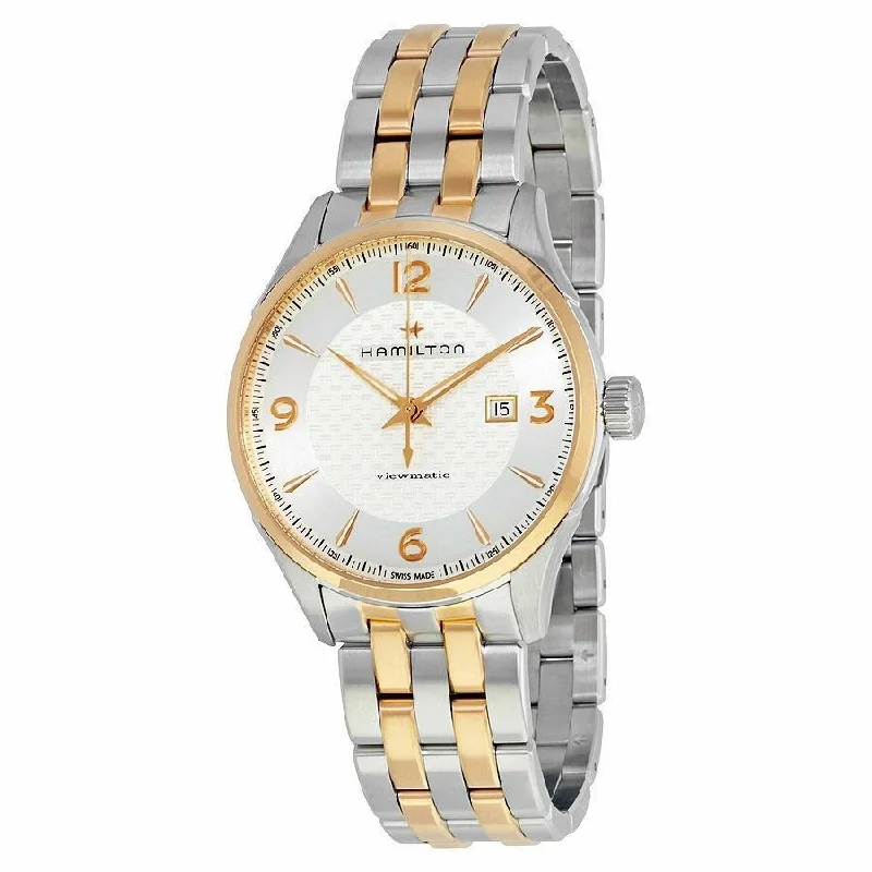 Watches with Glossy Finish Cases for a Shiny AppealHamilton Men's H42725151 Jazzmaster Viewmatic Two-Tone Stainless Steel Watch