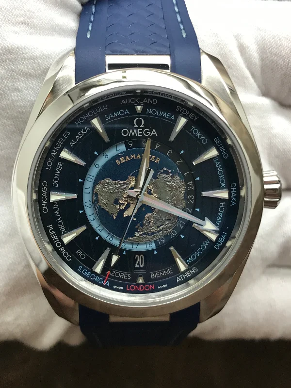 Retro-Inspired Quartz Watches for Retro LoversOmega Aqua Terra 150m Worldtimer 220.12.43.22.03.001 Blue Dial Automatic Men's Watch