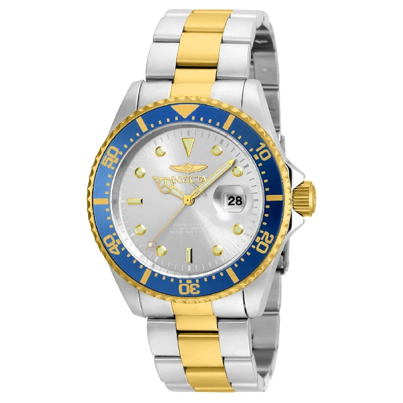 Watches with GMT FunctionInvicta Men's 22061 Pro Diver Gold-Tone and Silver Stainless Steel Watch