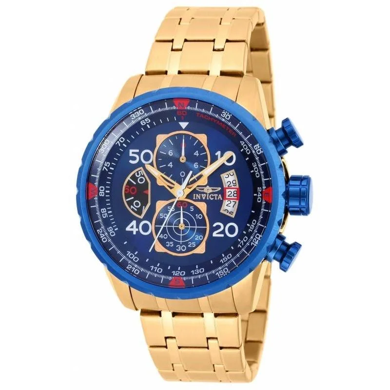 Retro-Inspired Quartz Watches for Retro LoversInvicta Men's 19173 Aviator Chronograph Gold-tone Stainless Steel Watch