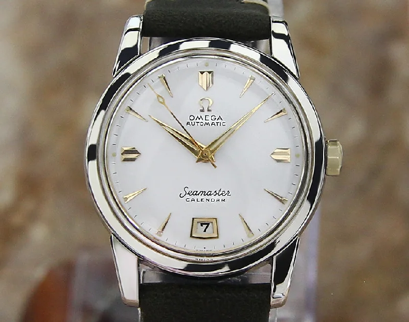 Adjustable Strap Watches for Perfect FitOmega Seamaster Calendar Mens Swiss Men's 1950s Watch