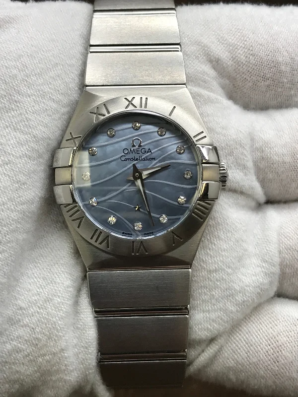 Watches with GMT FunctionOmega Constellation 123.10.27.60.57.001 Blue Dial Quartz Women's Watch