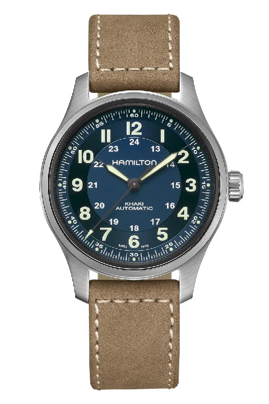 Watches with Sword-Style Hands for a Distinctive LookHamilton Khaki Field Titanium Auto H70545540