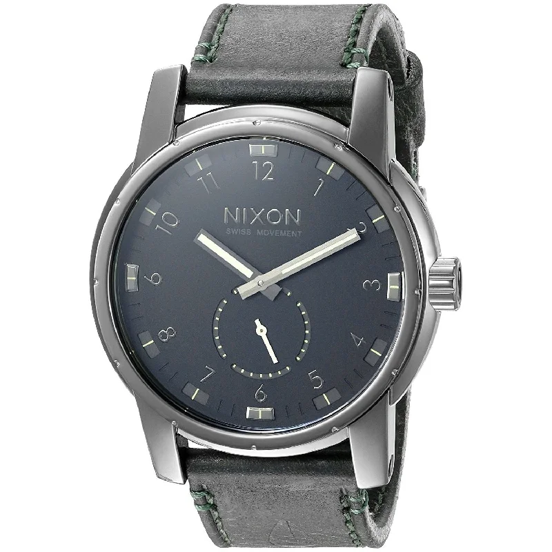 Women’s Dress Watches with Elegant StrapsNixon Men's A938-2072 Patriot Grey Leather Watch