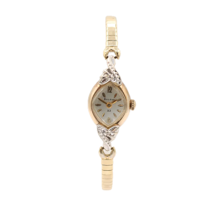 Watches with Silicone Straps for a Soft FeelVintage 15mm 1967 Bulova Diamonds Ladies Mechanical Wristwatch 5AT USA 10k RGP