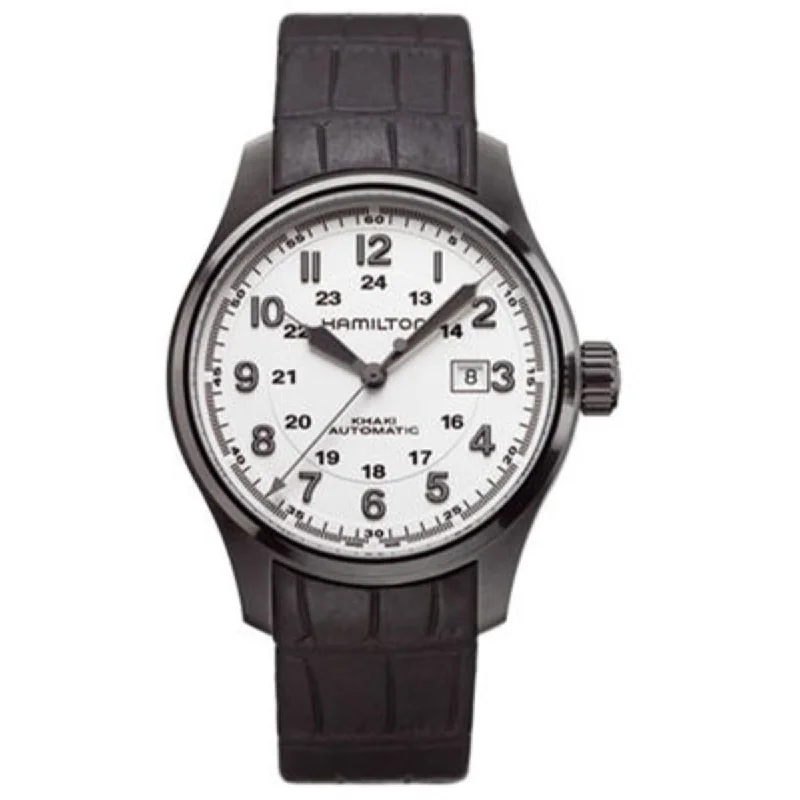 Men’s Dress Watches with Slim ProfilesHamilton Men's H70685313 Khaki Field Black Rubber Watch