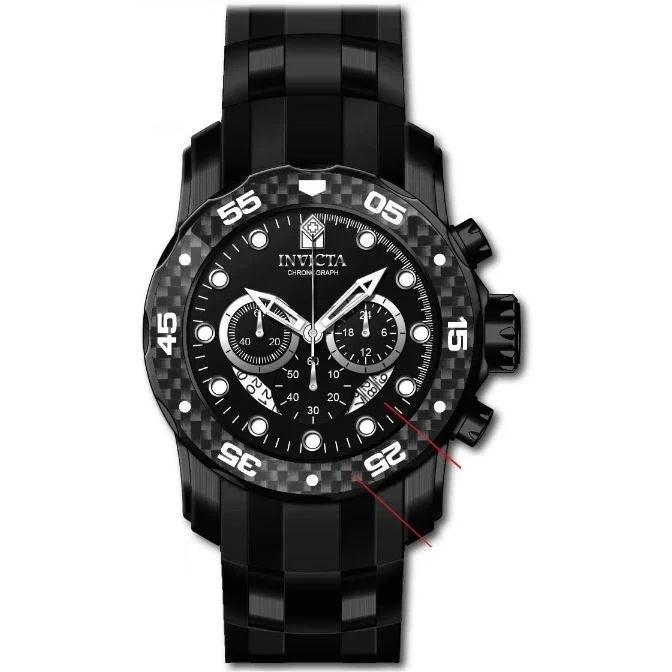 Chronograph Watches for Sports EnthusiastsInvicta Men's 35417 Pro Diver Black Polyurethane and Stainless Steel Watch