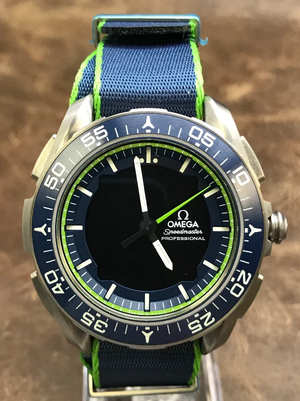 Watches with Dauphine-Style Hands for an Elegant LookOmega Skywalker X 33 Chronograph 318.92.45.79.03.001 Blue with black digital display Dial Quartz Men's Watch