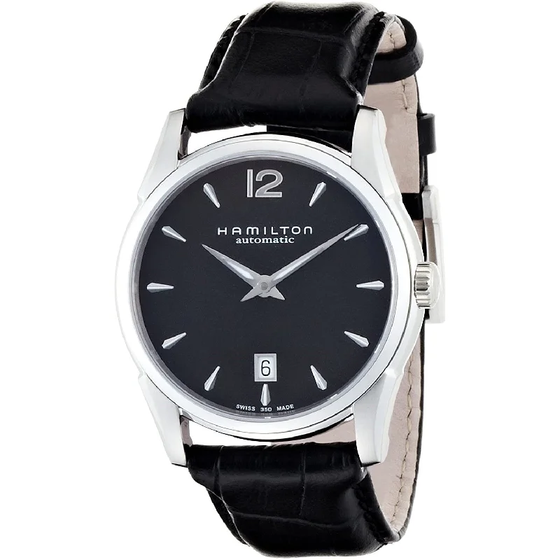 Classic Style Watches for Timeless AppealHamilton Men's H38515735 Jazzmaster Black Leather Watch