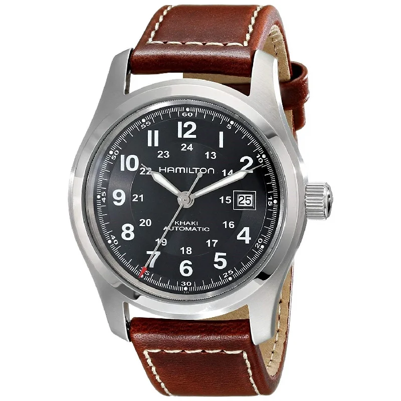 Minimalist Analog Watches for Everyday WearHamilton Men's H70555533 Khaki Field Automatic Brown Leather Watch