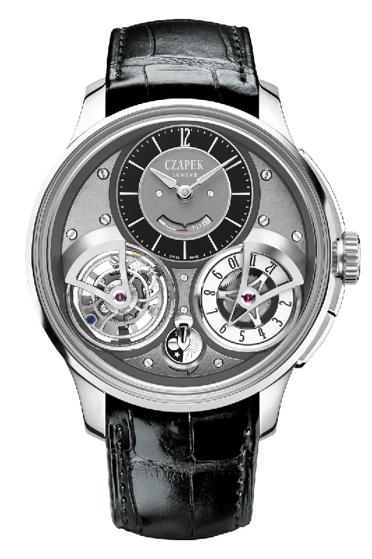 Skeleton Dial Mechanical Watches for Mechanics FansCzapek Place Vendome Titanium "Ombres"