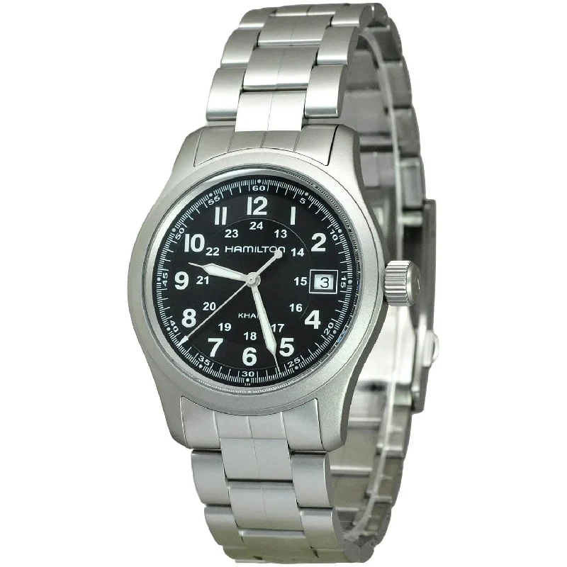 Watches with GMT FunctionHamilton Men's H68411133 Khaki Field Stainless Steel Watch