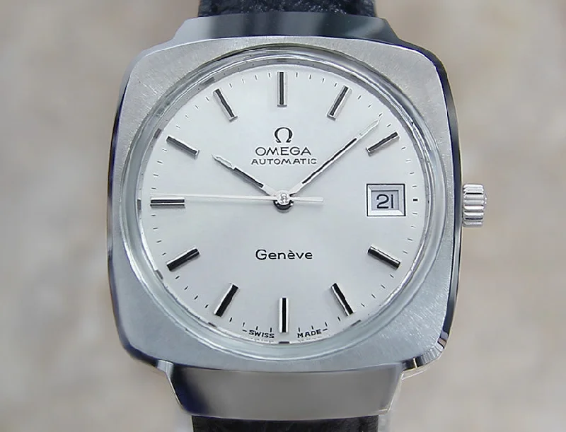 Watches with Dauphine-Style Hands for an Elegant LookOmega Geneve 36mm Swiss Auto 1970s Vintage Watch