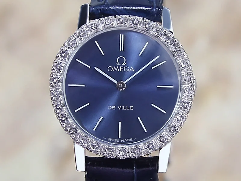 Adjustable Strap Watches for Perfect FitBeautiful Gift Watch: Omega DeVille Diamond Ladies Watch