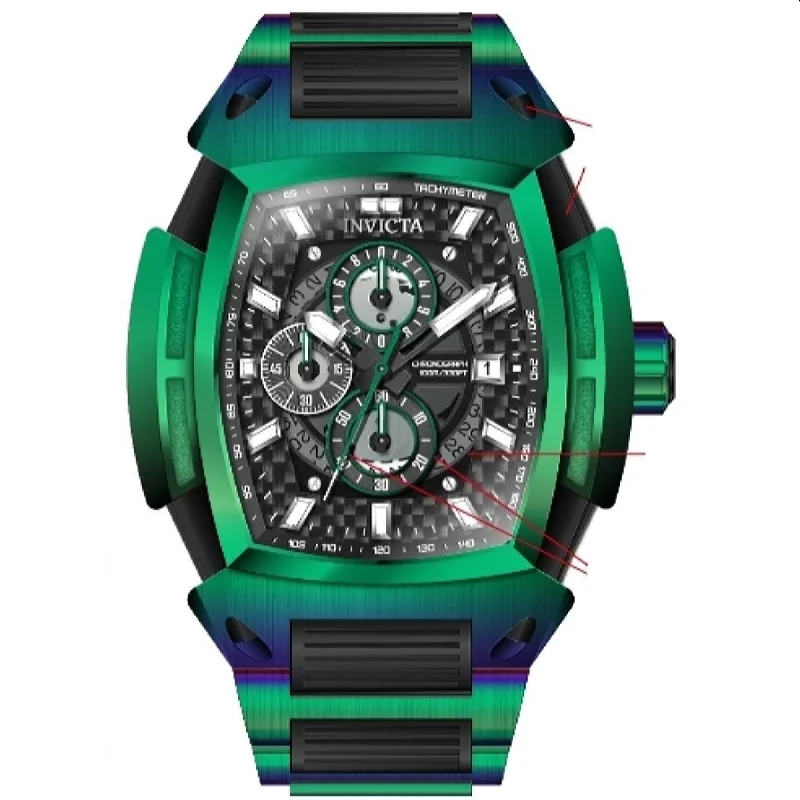 Retro-Inspired Quartz Watches for Retro LoversInvicta Men's 37794 S1 Rally Diablo Iridescent Polyurethane and Stainless Steel Watch