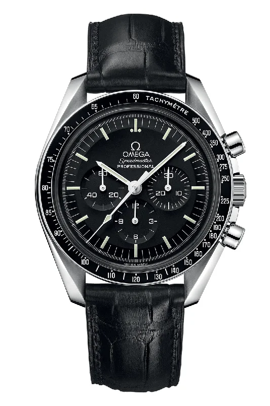 Leather Band Watches with Quick-Release BucklesOmega  Speedmaster Moonwatch Professional Chronograph 311.33.42.30.01.002