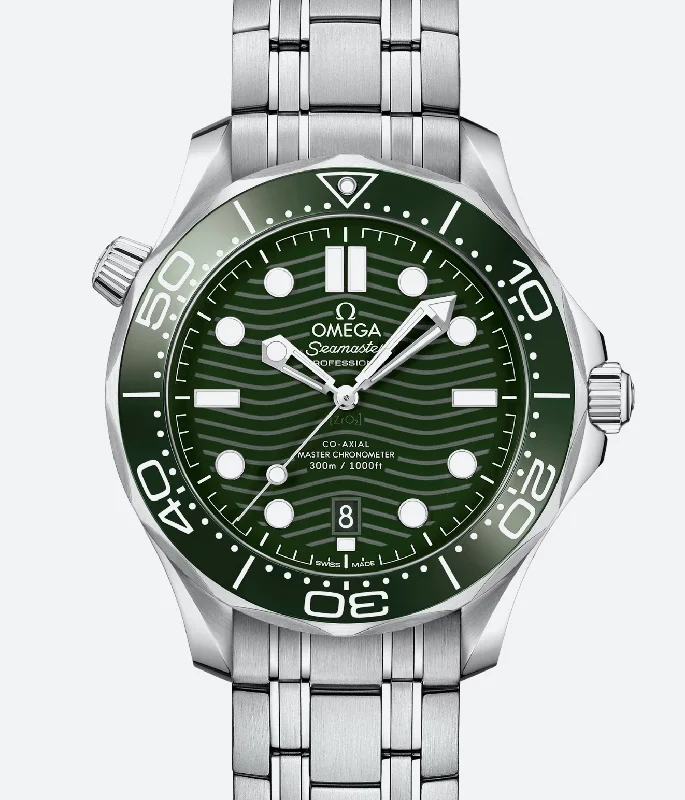 Adjustable Strap Watches for Perfect FitReplica Top Clone Omega 2022 New Sea-master Diver 300m Silver Green