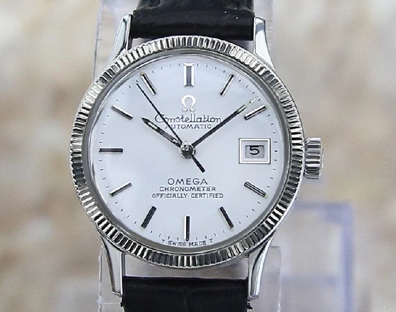 Watches with Sword-Style Hands for a Distinctive LookOmega Constellation White Gold Ladies Watch