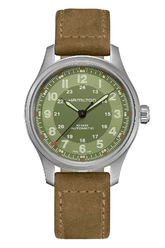 Watches with Dauphine-Style Hands for an Elegant LookHamilton Khaki Field Titanium Auto H70545560